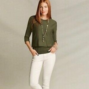 Cabi Twofer Pullover 2 pc sweater/tank S